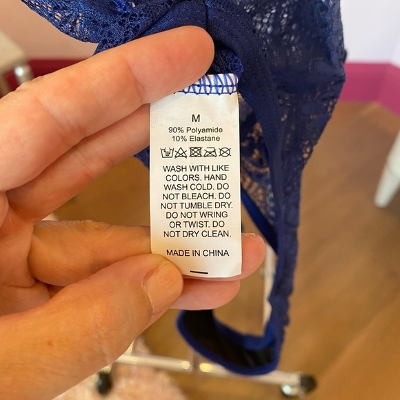 Blue sexy lace lingerie bodysuit medium New NWT - Picture 7 of 10